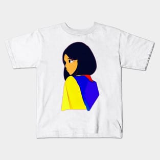 Delicate Cartoon Girl Kids T-Shirt